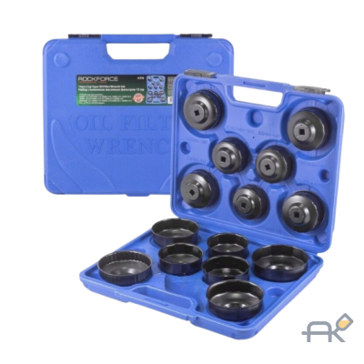 Набор съемников масляных фильтров 3/8. 15пр.(65х14.68х14.65/67х14.74/76х14.76х30.73х14.75/77х15.93х15.90х15.74/76х15.80х15.82х15.93х36.100х15)в кейс RF-61915 